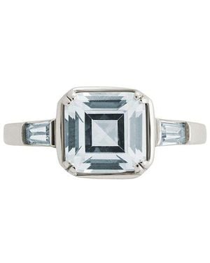 Sterling Forever Cz Asscher Baguette Ring - White