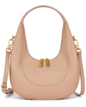 Tiffany & Fred Paris Smooth Leather Hobo Bag - Natural