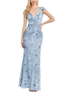 Vincent Embellished Maxi Dress - Blue