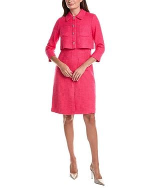Teri Jon Boucle Sheath Dress - Pink