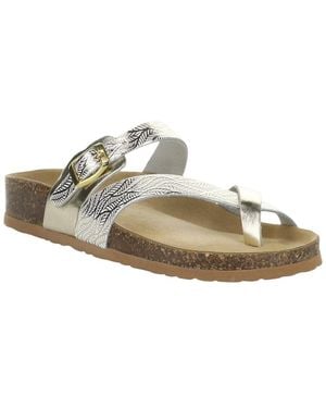 Bos. & Co. Bos. & Co. Parr Metallic Leather Sandal - White