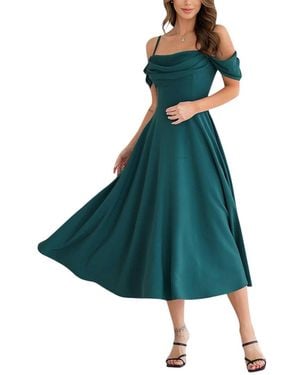 VERA DOLINI Midi Dress - Green