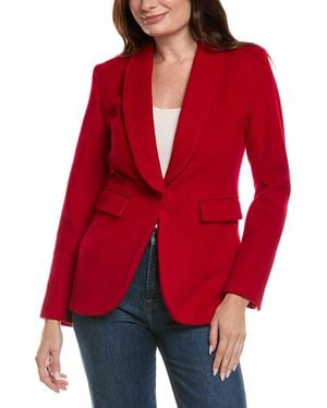 FLORA BEA NYC Charlene Wool Blazer - Red