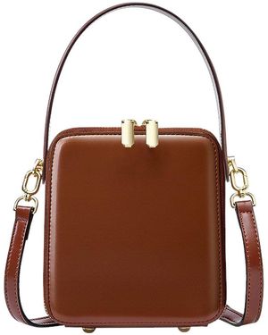 Adele Berto Leather Shoulder Bag - Brown