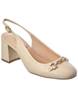 Dune Dreaming Leather Slingback Pump - Natural