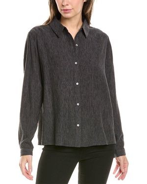 Eileen Fisher Classic Collar Shirt - Grey