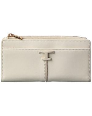 Tod's Timeless Leather Card Case - Natural