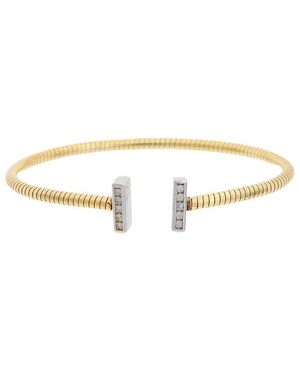 Meshmerise 18K Over 0.10 Ct. Tw. Diamond Bangle Bracelet - White