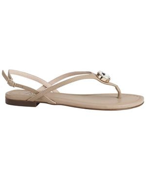 Agl Attilio Giusti Leombruni Summer Crystal Leather Sandal - White