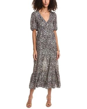 Saltwater Luxe Floral Midi Dress - Black