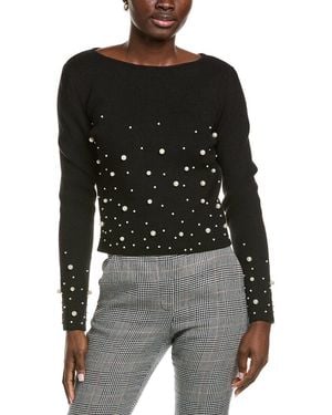 Endless Rose Pearl-Embellished Jumper - Black