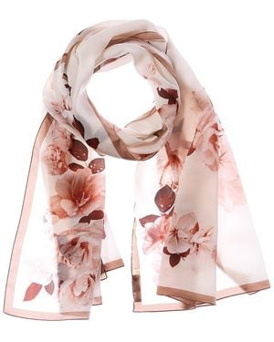 Jimmy Choo Logo Silk Scarf - Pink