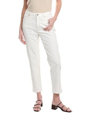 Eileen Fisher High-Waist Slim Ankle Jean - White
