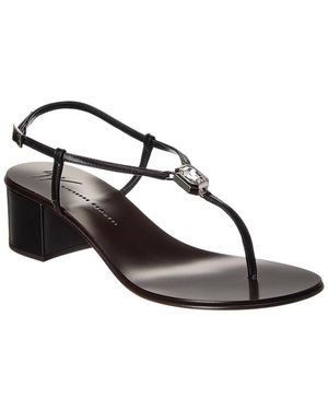 Giuseppe Zanotti Rock 40 Leather Sandal - Metallic