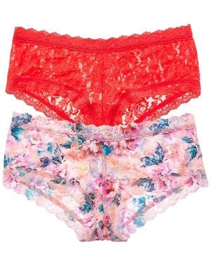 Hanky Panky Set Of 2 Printed Boyshort - Red