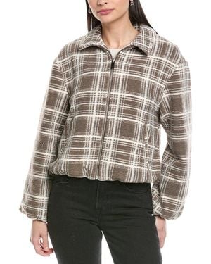 Vince Camuto Cropped Bubble Jacket - Grey