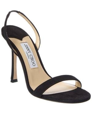 Jimmy Choo Jenn 100 Suede Sandal - Metallic