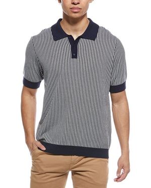 Truth Striped Polo Sweater - Gray