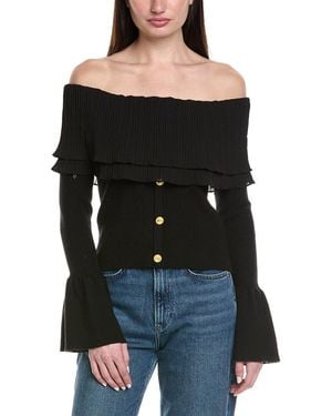 Madison Miles Off-The-Shoulder Top - Black