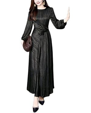 BURRYCO Solid Maxi Dress - Black