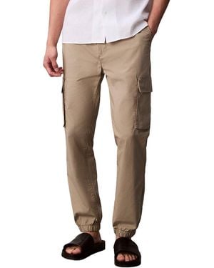 Calvin Klein Skinny Cargo Ripstop Pant - Natural