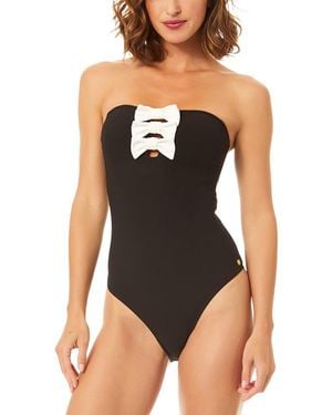 Cece Strapless Bow One-Piece - Black
