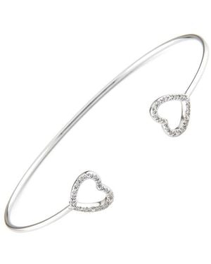 Diamond Select Cuts 0.07 Ct. Tw. Diamond Heart Bangle Bracelet - White