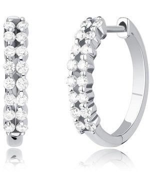 MaxColor 0.57 Ct. Tw. Lab-Grown Diamond Hoop Earrings - White