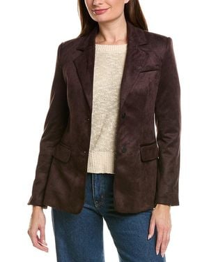 Tahari Faux Suede Blazer - Black