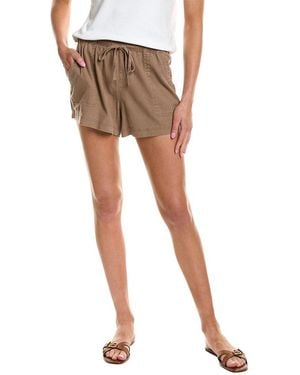 Splendid Rosalie Linen-Blend Short - Brown
