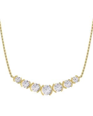 Lab Grown Diamonds 18K Vermeil 2.80 Ct. Tw. Lab-Grown Diamond Pendant Necklace - Metallic