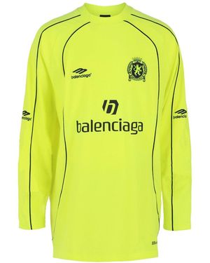 Balenciaga Oversized Soccer T-Shirt - Yellow