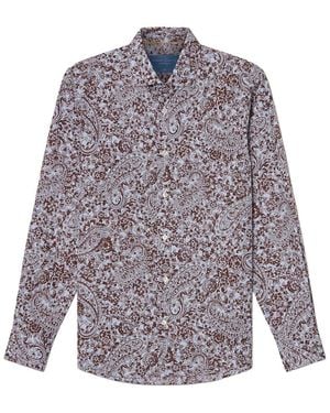 Robert Talbott Reynolds Floral Paisley Print Shirt - Blue