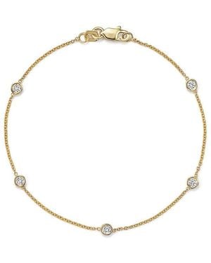Suzy Levian 14K 0.50 Ct. Tw. Diamond Station Bracelet - Metallic