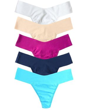 Hanky Panky 5Pk Breathe Thong With $29 Credit - Pink