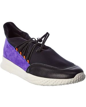 Arche Andy Leather & Suede-Trim Trainer - Blue