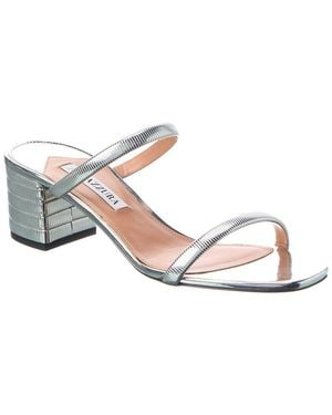 Aquazzura Riviera Chain 50 Sandal - Metallic