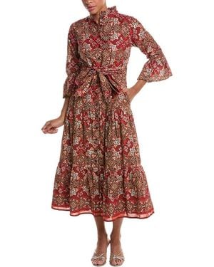 Jude Connally Roxie Maxi Shirt Dress - Red