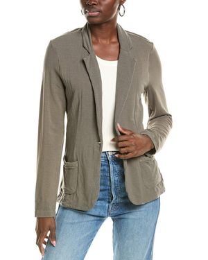 Majestic Filatures French Terry One-Button Blazer - Grey