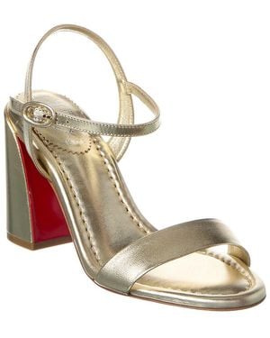 Christian Louboutin Miss Jane 85 Leather Sandal - Metallic