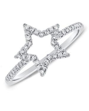 Sabrina Designs 14K 0.15 Ct. Tw. Diamond Star Ring - White