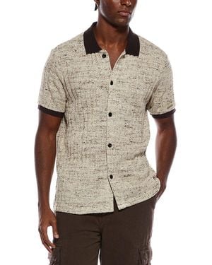 KARL LAGERFELD Flat Rib Knit Shirt - Natural