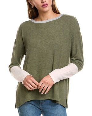 Michael Stars Colorblocked Pullover - Green