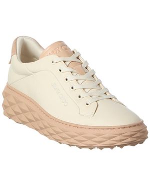 Jimmy Choo Jcxmalbon Diamond/F Leather Trainer - Natural