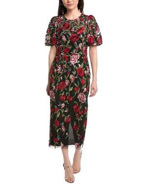 Marchesa Midi Dress - Red