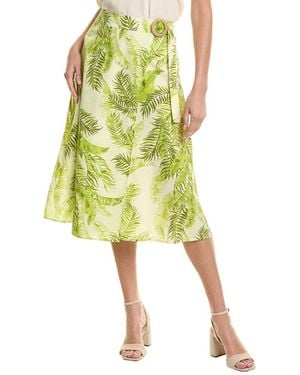 Nicole Miller Faux Wrap Skirt - Yellow