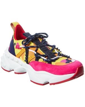 Christian Louboutin Trailrun Knit & Suede Trainer - Pink