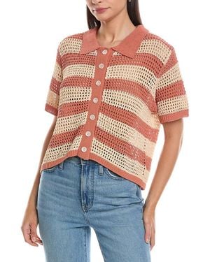ANNA KAY Vito Crochet Polo Jumper - Blue
