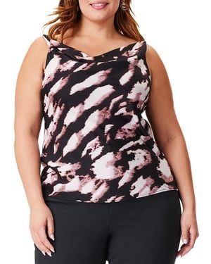 NIC+ZOE Plus Spring Shadow Tank - Black