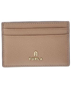 Furla Camelia Leather Card Case - Brown